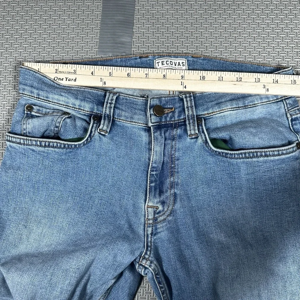 Tecovas Jeans Men's 30x30 Blue Slim Fit Light Wash Denim Stretch Western Cowboy